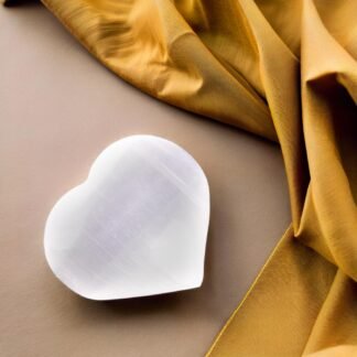 2 pc Selenite Heart Palm Stone, Heart Shaped Crystals and Healing Stones- Pocket Worry Stone for Anxiety and Stress Relief - Healing Crystals for Meditation, Reiki, Spiritual...