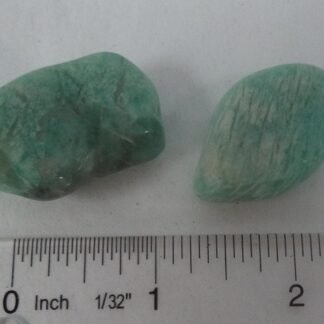 2 Pieces of Polished Amazonite Crystal Tumbled Stones