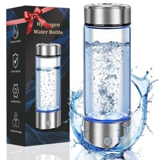 2026 Upgrade Hydrogen Water Bottle, Portable Hydrogen Water Ionizer Machine -SPE PEM Tech, Rechargeable Hydrogen Rich Water Glass Bottle for Travel, Gifts for Women, Christmas...
