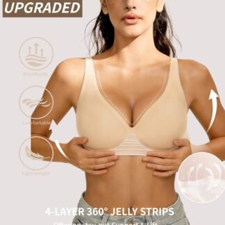 2026 Women Jelly Seamless Wireless Push Up Bras Deep V No Underwire Supportive Everyday Bra Full Coverage Plunge Bralettes - lunas-mystic-emporium.com 2026 Women Jelly Seamless Wireless Push Up Bras Deep V No Underwire Supportive Everyday Bra Full Coverage Plunge Bralettes