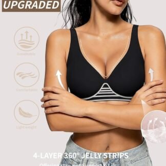 2026 Women Jelly Seamless Wireless Push Up Bras Deep V No Underwire Supportive Everyday Bra Full Coverage Plunge Bralettes - lunas-mystic-emporium.com 2026 Women Jelly Seamless Wireless Push Up Bras Deep V No Underwire Supportive Everyday Bra Full Coverage Plunge Bralettes