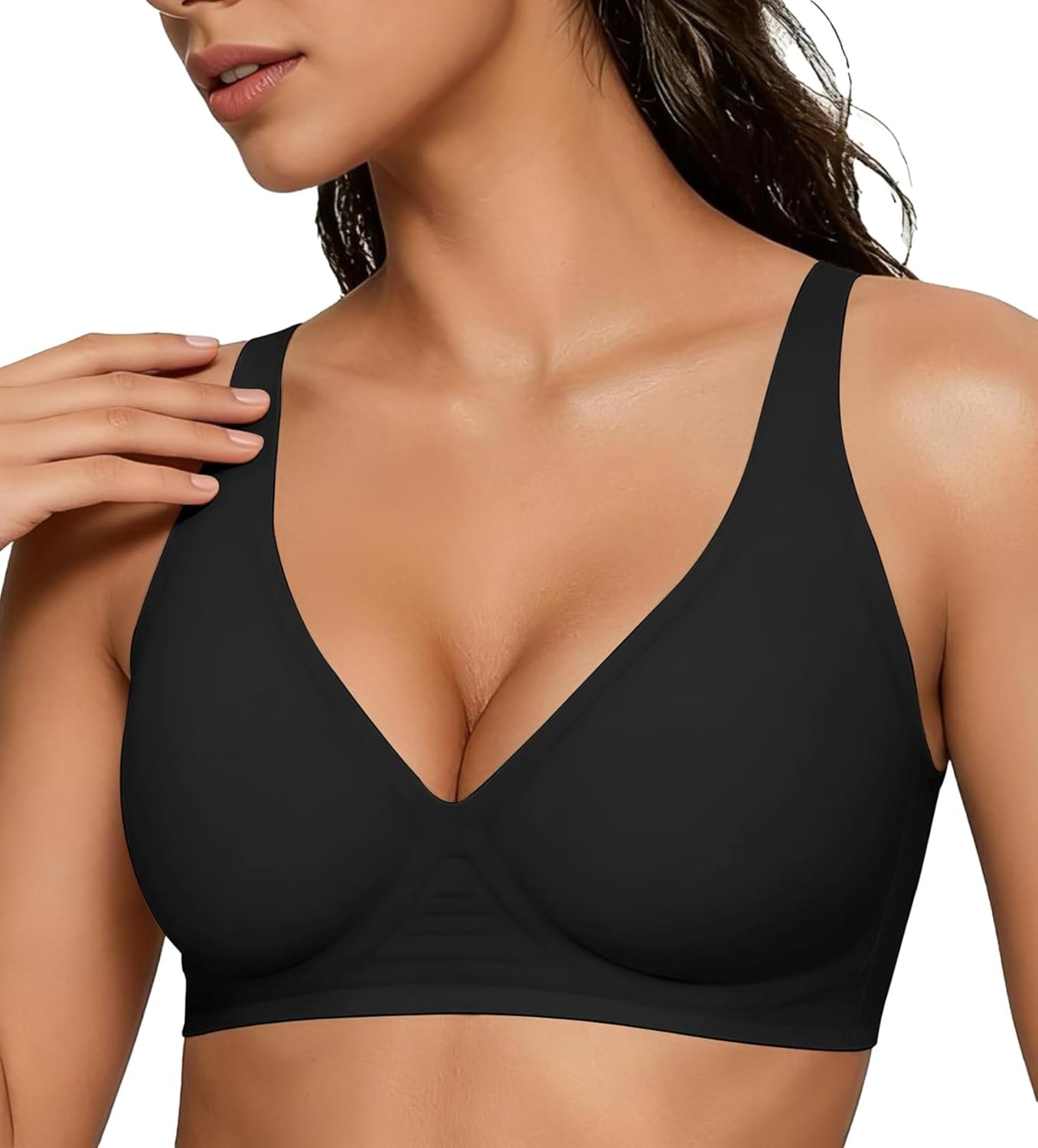 2026 Women Jelly Seamless Wireless Push Up Bras Deep V No Underwire Supportive Everyday Bra Full Coverage Plunge Bralettes - lunas-mystic-emporium.com 2026 Women Jelly Seamless Wireless Push Up Bras Deep V No Underwire Supportive Everyday Bra Full Coverage Plunge Bralettes