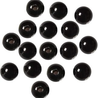 2.0mm Large Hole Black Onyx Smooth Round 8mm Crystal Energy Stone Healing Power Natural Gemstone Loose Beads for Jewelry Making