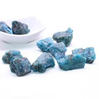 2PCS Natural Raw Stone Healing Crystals Bulk Healing Gemstones for Reiki Tumbling Fountain Rocks Meditation Garden Home Decor (Blue Apatite)