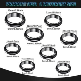 32 Pieces Genuine Hematite Rings Set Negative Energy Ring Non Magnetic Hematite Stone Jewelry 6t Curved Surface 6 Plane 6t Faceted Size 6-13 Cute Cool Jewelry
