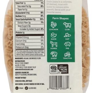 365 by Whole Foods Market, Pasta Farm Animals Tractors Gluten-Free Organic, 8.8 Ounce (Pack of 3)