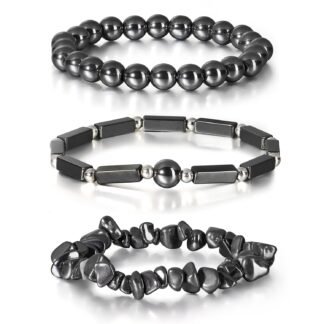 3Pcs Natural Stone Bracelets for Women 8mm Crystal Beaded Bracelets Handmade Stretch Bracelet Healing Crystal Jewelry for Women