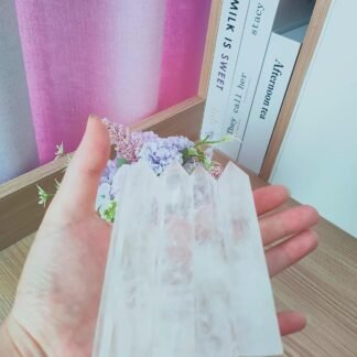 4" Clear Quartz Crystal Wand Obelisk | Polished 6 Faceted Reiki Chakra Meditation Therapy,1PCS