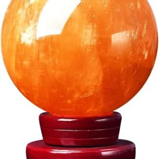 4 inch Natural Citrine Crystal Sphere Ball Feng Shui Ornament+Stand and One Free Bracelet (4inch(100mm))