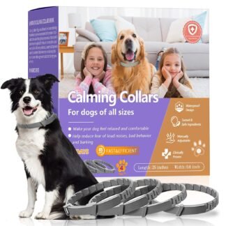 4 Pack Calming Collar for Dogs with Natural Pheromone | Dog Calming Collar Helps Reduce Unwanted Behavior | Stress Relief for Puppy & Adult Dogs, ‌Waterproof Calm & Relaxation...