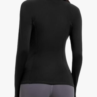 4 Pack Women's Long Sleeve Compression Shirts, Dry Fit Workout Athletic Sun Protection Cooling Tops for Yoga Running Gym