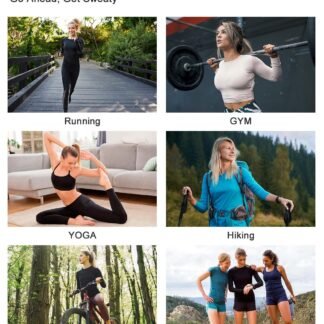 4 Pack Women's Long Sleeve Compression Shirts, Dry Fit Workout Athletic Sun Protection Cooling Tops for Yoga Running Gym