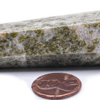 4.2" 95g Green Vesuianite Obelisk Polished Natural Sparkling Vasonite Gemstone Crystal Mineral Specimen Tower Wand - India
