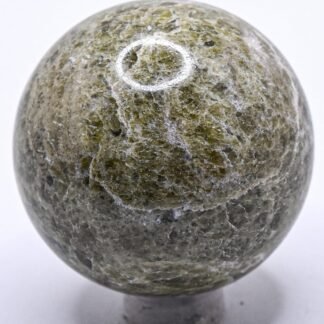 45mm 160g Green Vesuvianite w/Inclusions Sphere Polished Natural Sparkling Gemstone Crystal Mineral Décor Specimen Ball - India + Stand
