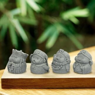 4Pcs Baby Buddha Statue Set 2 Inch Mini Zen Monk Sandstone Buddha for Desk Decor Laughing Buddha for Good Luck Car Dashboard Home Living Room Decor with Blessing Amulet - lunas-mystic-emporium.com 4Pcs Baby Buddha Statue Set, 2 Inch Mini Zen Monk, Sandstone Buddha for Desk Decor, Laughing Buddha for Good Luck, Car Dashboard, Home & Living Room Decor with Blessing Amulet