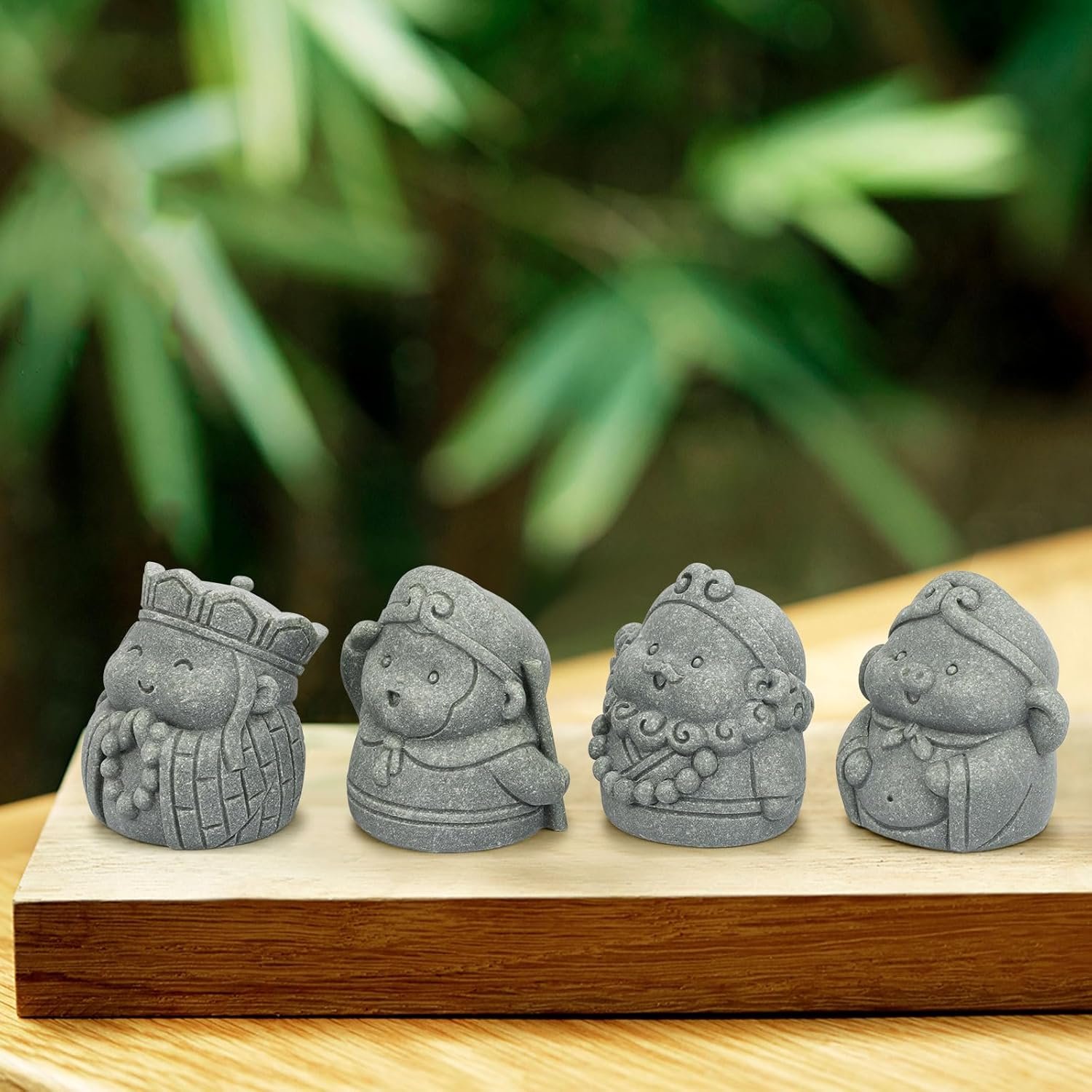 4Pcs Baby Buddha Statue Set 2 Inch Mini Zen Monk Sandstone Buddha for Desk Decor Laughing Buddha for Good Luck Car Dashboard Home Living Room Decor with Blessing Amulet - lunas-mystic-emporium.com 4Pcs Baby Buddha Statue Set, 2 Inch Mini Zen Monk, Sandstone Buddha for Desk Decor, Laughing Buddha for Good Luck, Car Dashboard, Home & Living Room Decor with Blessing Amulet