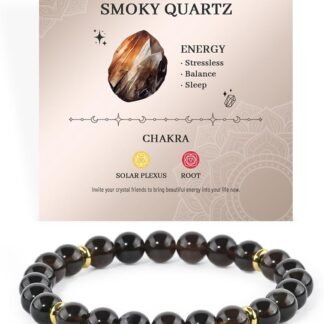 8mm Beaded Bracelet - Calming Natural Healing Crystal Stretch Bracelet for Women and Men - Handmade Semi-Precious Gemstone with Positive Energy