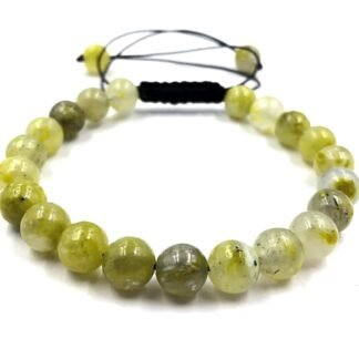 AAA SERPENTINE A Natural Healing Power Gemstone Crystal Beads Unisex Adjustable Macrame Thread Bracelets 8mm