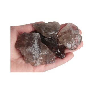 Acxico 2Pcs 100g Natural Rough Smoky Quartz (Raw Gemstone Smokey Crystal Rock)