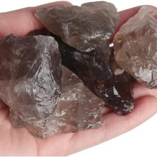 Acxico 2Pcs 100g Natural Rough Smoky Quartz (Raw Gemstone Smokey Crystal Rock)