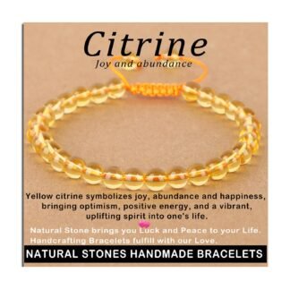 AD Beads Handcrafted Beaded Macrame Bracelet Stylish Customizable Jewelry for Men and Women Protection Healing Gemstone for Balance Wellness Positive