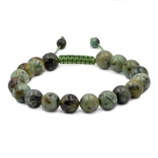 AD Beads Natural 10mm Gemstone Bracelets Healing Power Crystal Macrame Adjustable 7-9 Inch