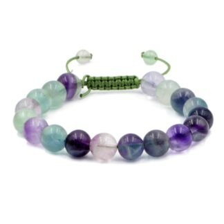 AD Beads Natural 10mm Gemstone Bracelets Healing Power Crystal Macrame Adjustable 7-9 Inch