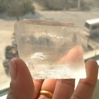 AITELEI 1Ib Natural White Calcite Crystal Optical Calcite Iceland Spar Mineral Healing Raw Stones Rough Rock Crystals for Tumbling,Cabbing