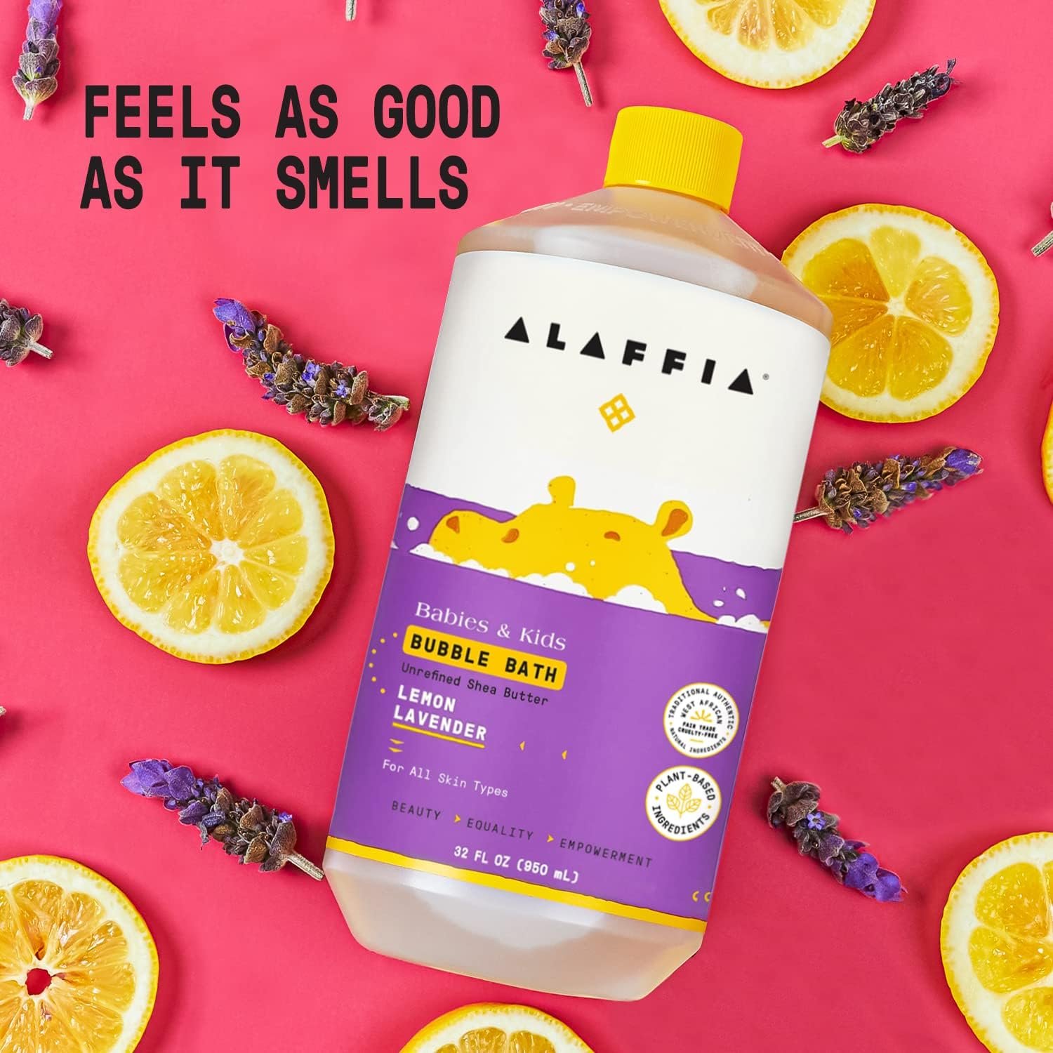 Alaffia Babies Kids Bubble Bath Lemon Lavender Pump Included Gentle Cleanser with Raw Shea Butter and Lemon Balm 32 Fl Oz - lunas-mystic-emporium.com Alaffia Babies & Kids Bubble Bath, Lemon Lavender, Pump Included – Gentle Cleanser with Raw Shea Butter and Lemon Balm, 32 Fl Oz