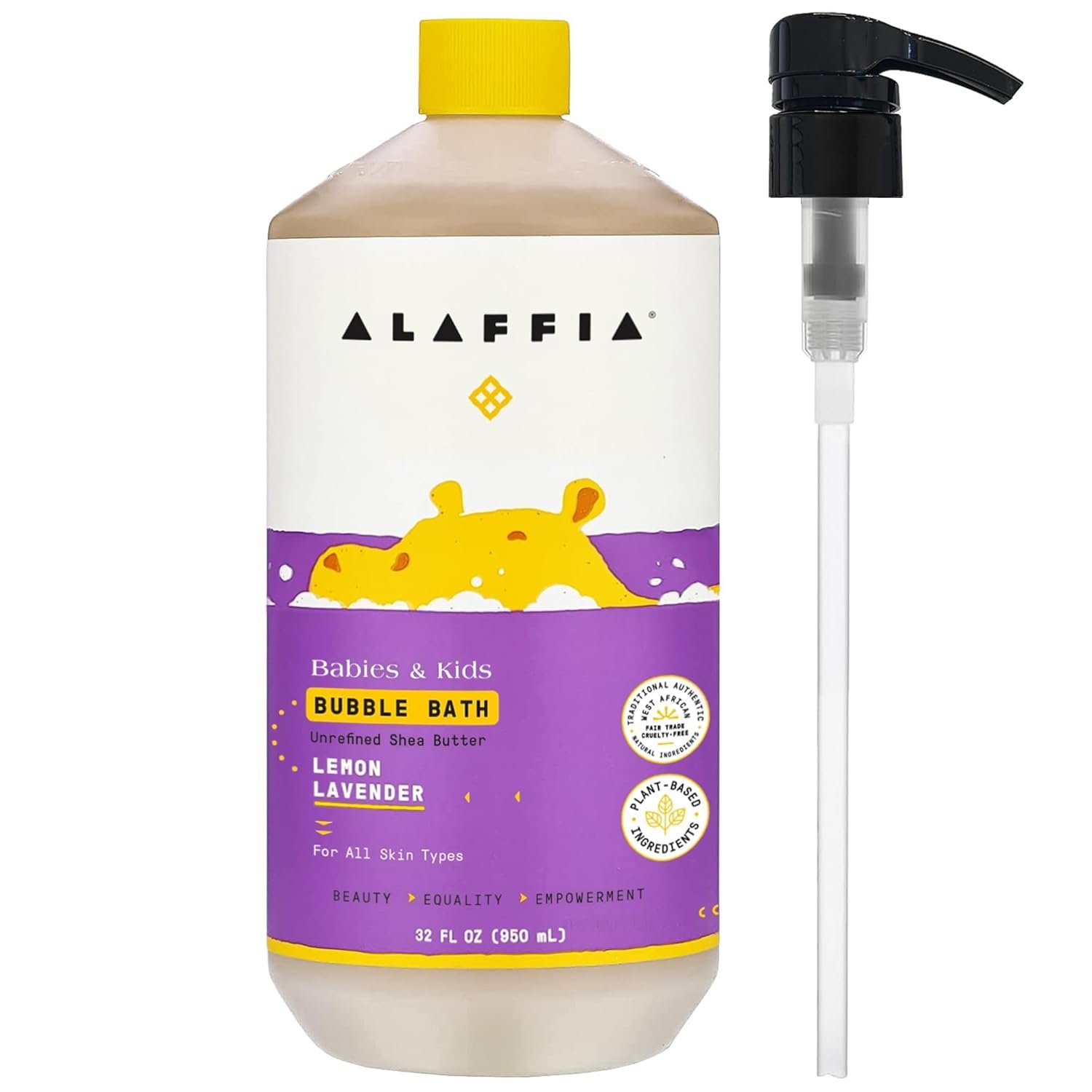 Alaffia Babies Kids Bubble Bath Lemon Lavender Pump Included Gentle Cleanser with Raw Shea Butter and Lemon Balm 32 Fl Oz - lunas-mystic-emporium.com Alaffia Babies & Kids Bubble Bath, Lemon Lavender, Pump Included – Gentle Cleanser with Raw Shea Butter and Lemon Balm, 32 Fl Oz