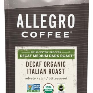 Allegro Coffee Decaf Organic Italian Roast Ground Coffee, 12 Ounce (Pack of 1)