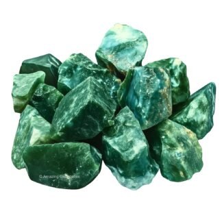 Amazing Gemstone 2 Pieces Moss Agate Raw Crystals and Healing Stones, Natural Rocks for Tumbling and DIY Raw Stones and Crystals