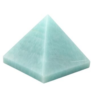 Amazing Gemstone Amazonite Pyramid Crystal Healing Stones - 2" Great Pyramid Figurine of Natural Stone Pyramid for Meditation, Reiki, Chakra Balancing and Crystal Pyramids Grid
