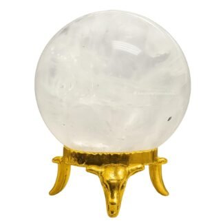 Amazing Gemstone Clear Quartz Crystal Ball with Stand - 1.5 Inches Crystal Sphere Meditation Balls for Witchcraft and Decorative Balls
