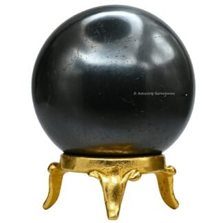 Amazing Gemstone Hematite Crystal Ball with Stand - 1.5 Inches Crystal Sphere Meditation Balls for Witchcraft and Decorative Balls