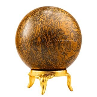 Amazing Gemstone Moss Agate Crystal Ball with Stand - 1.5" Inches Crystal Sphere Meditation Balls for Witchcraft and Decorative Balls