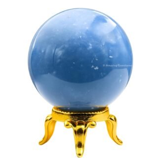 Amazing Gemstone Moss Agate Crystal Ball with Stand - 1.5" Inches Crystal Sphere Meditation Balls for Witchcraft and Decorative Balls
