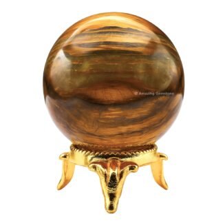 Amazing Gemstone Moss Agate Crystal Ball with Stand - 1.5" Inches Crystal Sphere Meditation Balls for Witchcraft and Decorative Balls