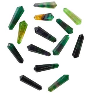 Amazing Gemstone Moss Agate Crystal Points Bulk Healing Crystals&Stones - Pack of 3 Double Terminated Healing W& Point Bulk Crystals for Crafts, Crystal Grid, DIY Work - Premium...