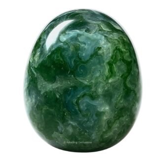 Amazing Gemstone Moss Agate Crystals and Healing Stones Tumbled - 1 oz Moss Agate Stones, Healing Stones for Energy Balance, Stress Relief - Premium Polished Gems Rocks for...