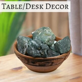 Amazing Gemstone Moss Agate Raw Crystals and Healing Stones, Natural Rocks for Tumbling and DIY Raw Stones and Crystals (5 Pieces)