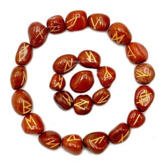 Amazing Gemstone Red Jasper Crystal Runes Set of 25 Engraved Rune Stones with Runes Book PDF