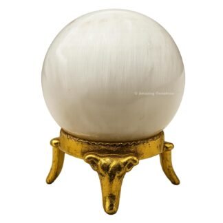 Amazing Gemstone Scolecite Crystal Ball with Stand - 2 Inches Crystal Sphere Meditation Balls for Witchcraft and Decorative Balls