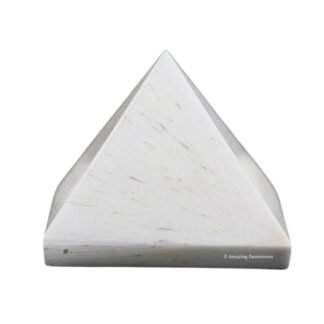 Amazing Gemstone Scolecite Pyramid Crystal Healing Stones - 1" Great Pyramid Figurine of Natural Stone Pyramid for Meditation, Reiki, Chakra Balancing and Crystal Pyramids Grid