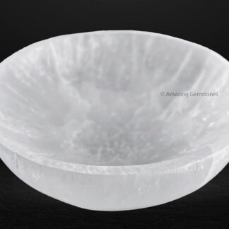 Amazing Gemstone Selenite Bowl - 3 Round Selenite Crystal Charging Plate - lunas-mystic-emporium.com Amazing Gemstone Selenite Bowl - 3" Round Selenite Crystal Charging Plate