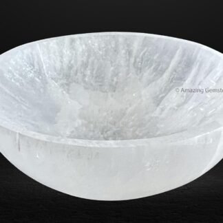 Amazing Gemstone Selenite Bowl - 3 Round Selenite Crystal Charging Plate - lunas-mystic-emporium.com Amazing Gemstone Selenite Bowl - 3" Round Selenite Crystal Charging Plate