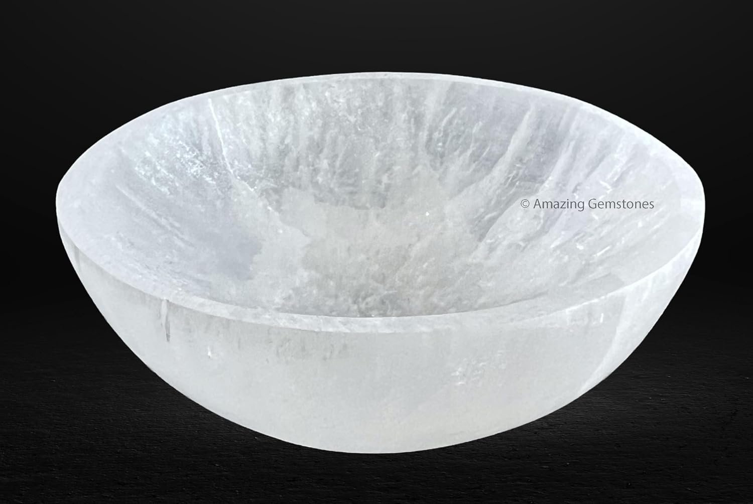 Amazing Gemstone Selenite Bowl - 3 Round Selenite Crystal Charging Plate - lunas-mystic-emporium.com Amazing Gemstone Selenite Bowl - 3" Round Selenite Crystal Charging Plate