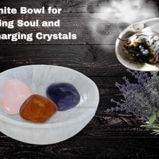 Amazing Gemstone Selenite Bowl - 3 Round Selenite Crystal Charging Plate - lunas-mystic-emporium.com Amazing Gemstone Selenite Bowl - 3" Round Selenite Crystal Charging Plate
