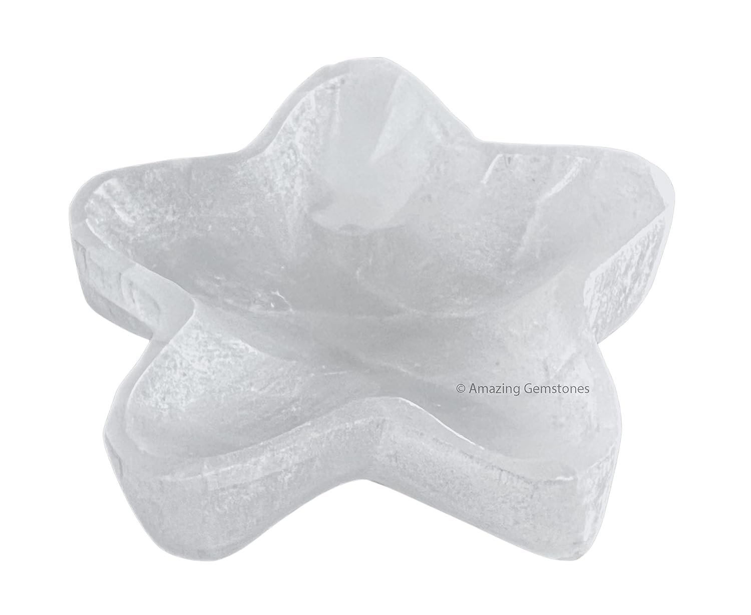 Amazing Gemstone Selenite Bowl - 3 Round Selenite Crystal Charging Plate - lunas-mystic-emporium.com Amazing Gemstone Selenite Bowl - 3" Round Selenite Crystal Charging Plate