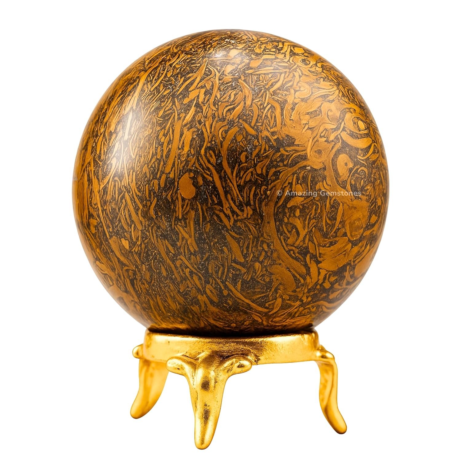 Amazing Gemstone Serpentine Crystal Ball with Stand - 2 Inches Crystal Sphere Meditation Balls for Witchcraft and Decorative Balls - lunas-mystic-emporium.com Amazing Gemstone Serpentine Crystal Ball with Stand - 2 Inches Crystal Sphere Meditation Balls for Witchcraft and Decorative Balls